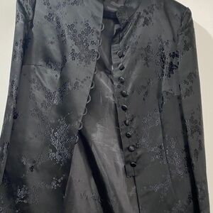 Bespoke Black Floral Blazer